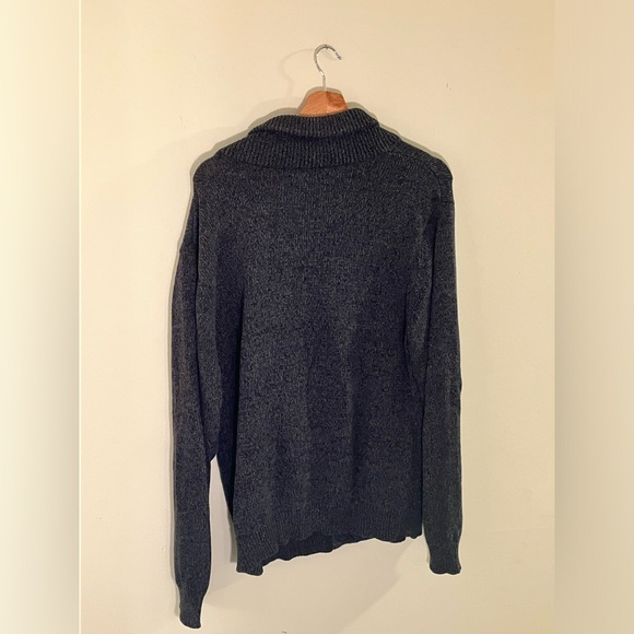 Men’s Chaps Dark Grey Knit Cardigan - Size Large - Picture 2 of 3